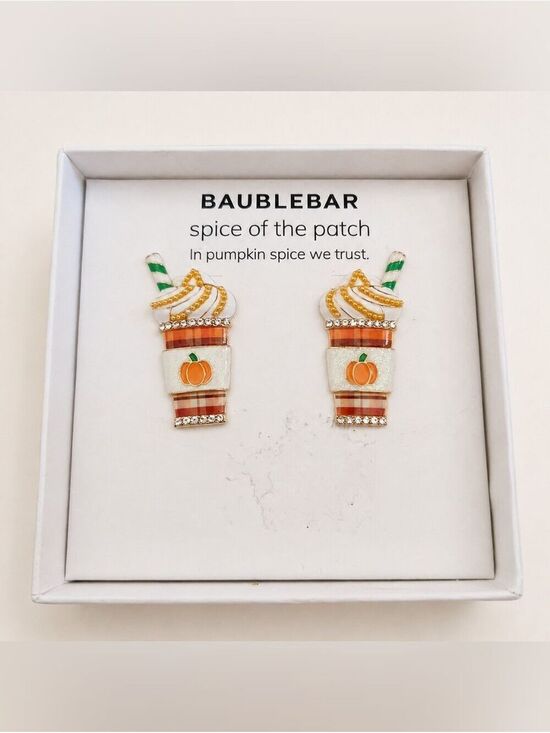 BaubleBar Jewelry - BaubleBar Spice of the Patch Pumpkin Spice Latte Earrings